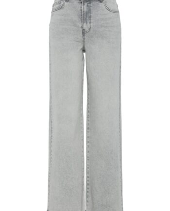 Pieces Jeans Selma Hw Wide Jeans Light Grey Denim