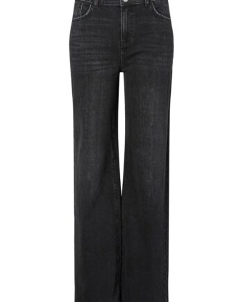 Pieces Jeans Silke Mw Wide Jeans Black Denim