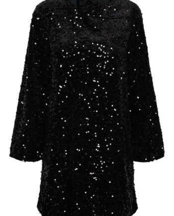 Pieces Kjole Kam Ls Deep Back Bow Dress Black