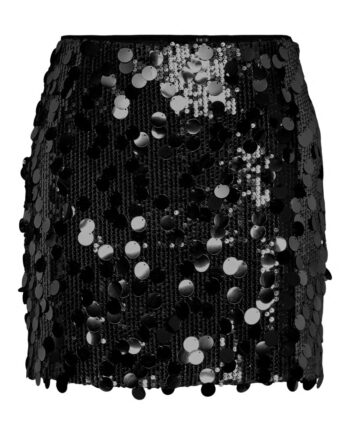 Pieces Nederdel -malou Sequin Mw Mini Skirt Black