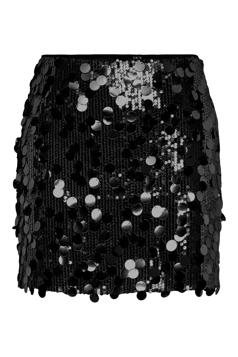 Pieces Nederdel -malou Sequin Mw Mini Skirt Black