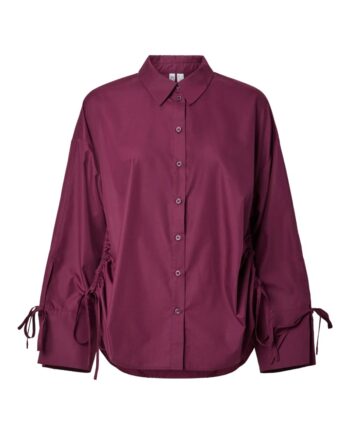 Pieces Skjorte Anni Ls Loose Shirt Dark Purple