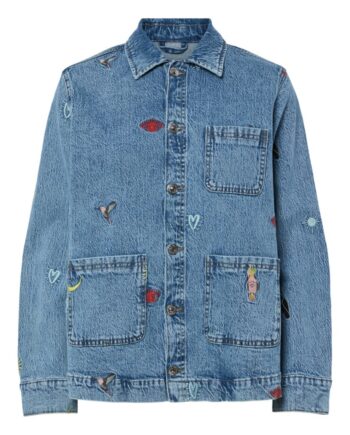 Pieces Skjorte Jidi Ls Denim Shacket Medium Blue Denim