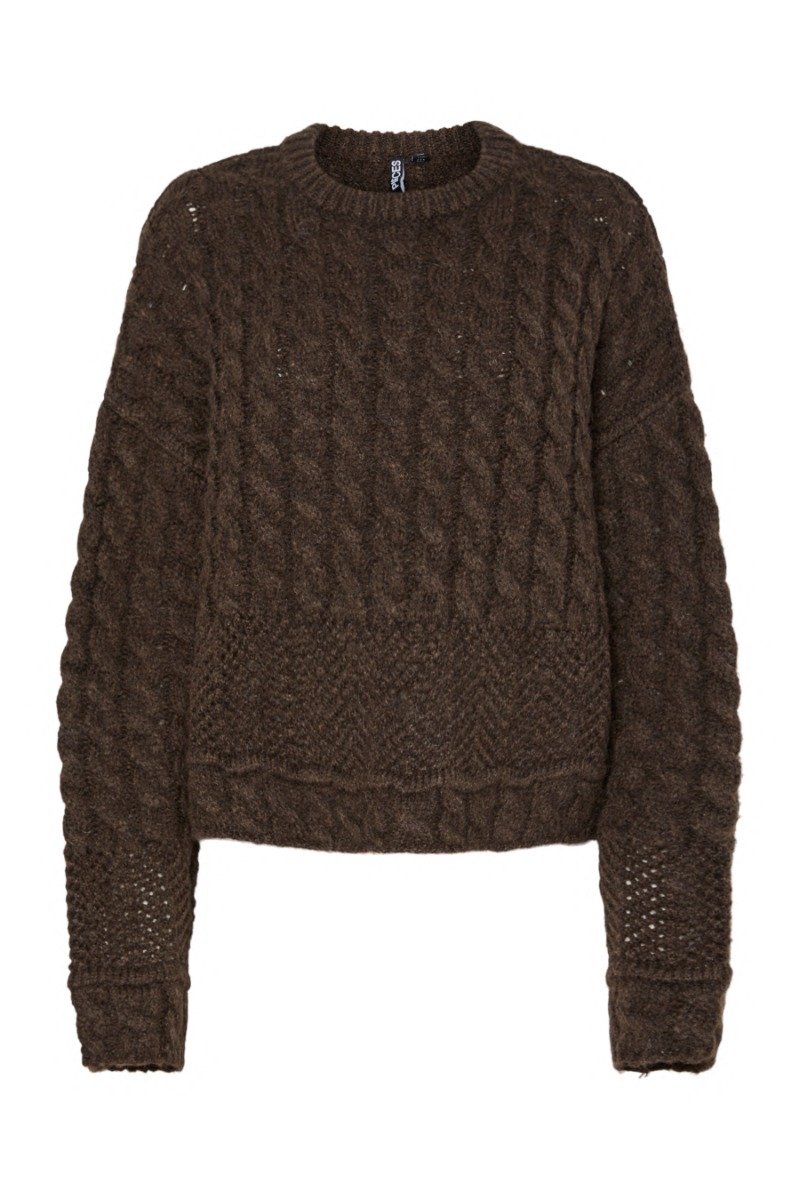 Pieces Strik Jacinthe Ls -neck Knit Morel