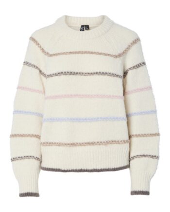 Pieces Strik Nelia Ls  -neck Knit Birch