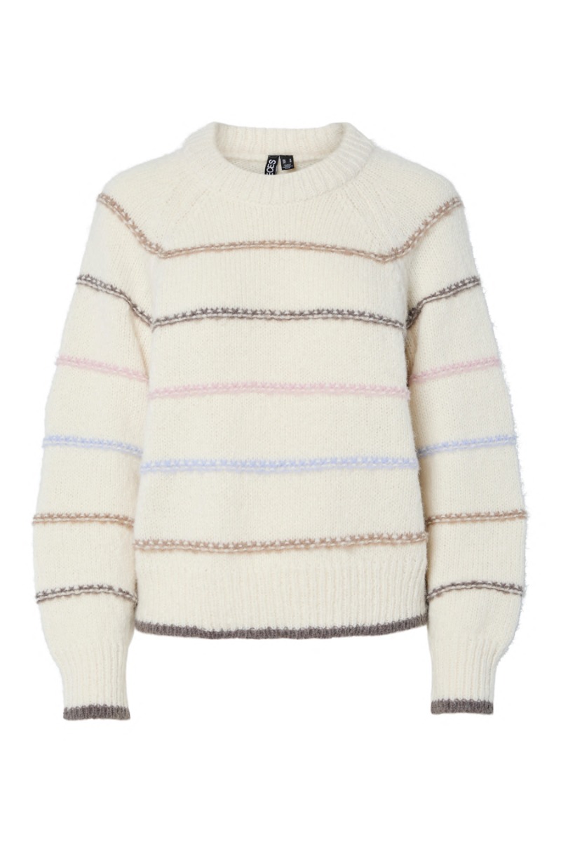 Pieces Strik Nelia Ls -neck Knit Birch