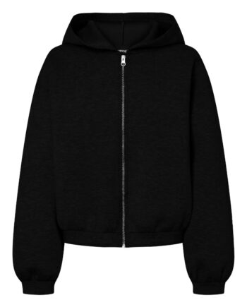 Pieces Sweatshirt Bucuba Ls Zipper Scuba Hoodie Black