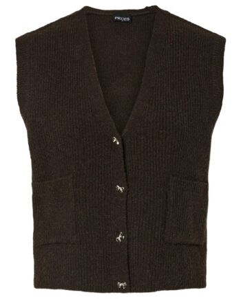 Pieces Vest Silly Sl  -neck Knit Vest Delicioso