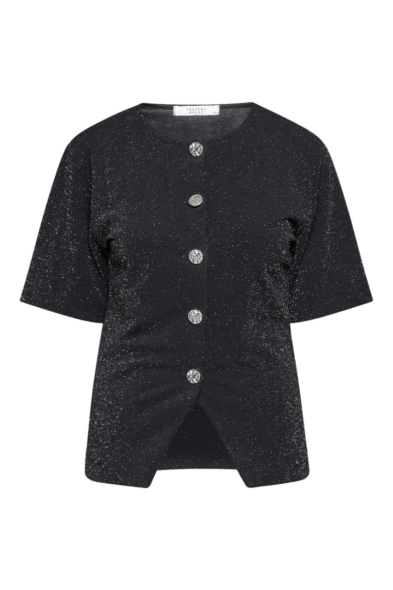 Sisters Point Bluse Gova-top1 Black Silver