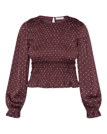 Sisters Point Bluse Nix-ls10 Bordeaux Dot