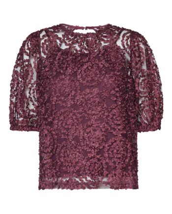Sisters Point Bluse Vemba-ss Bordeaux
