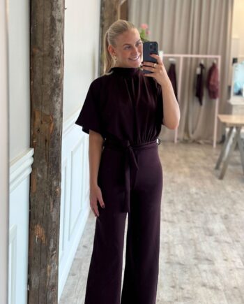 Sisters Point Jumpsuit Girl-ju Deep Bordeaux