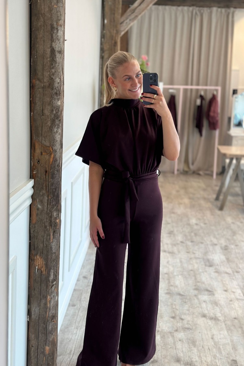 Sisters Point Jumpsuit Girl-ju Deep Bordeaux