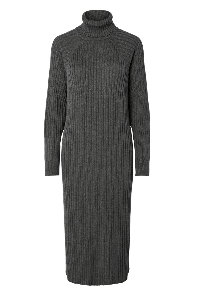 Kjole Mavi Knit Midi Dress Medium Grey Melange