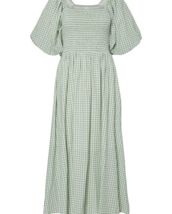 Kjole Sefera Ss Long Dress Quiet Green