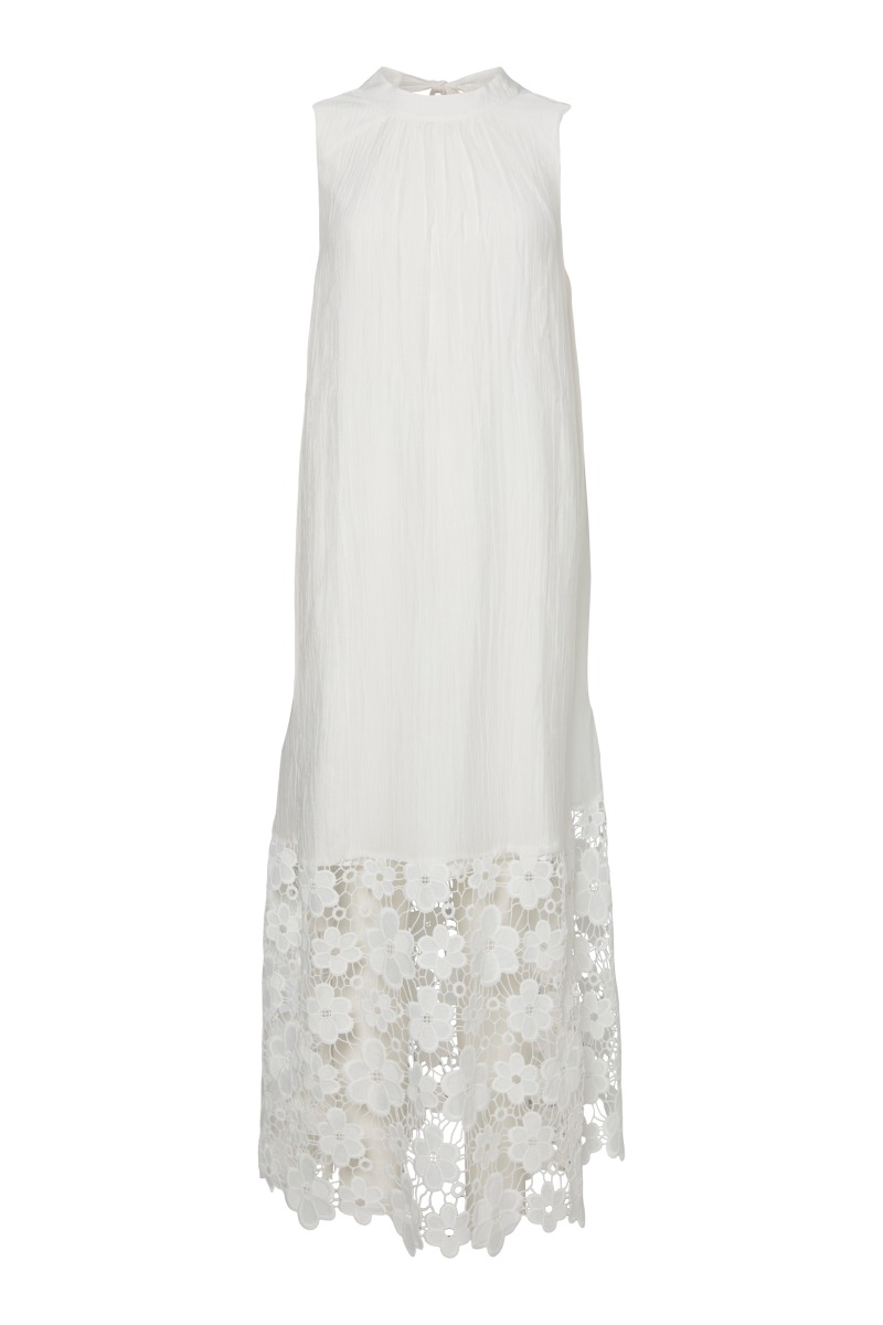 Kjole Yastwigsy Sl Ankle Dress Star White