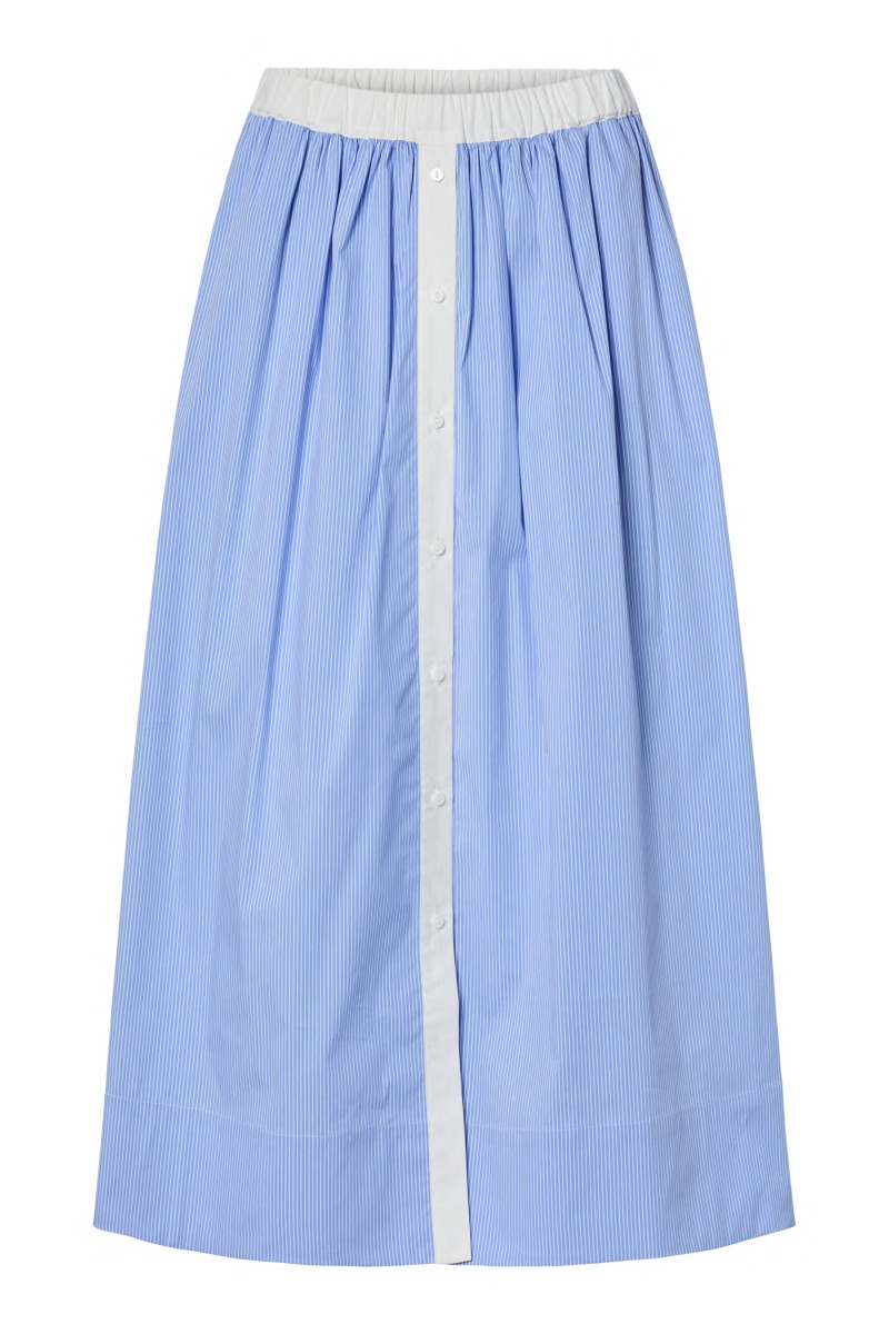Nederdel Abri Hw Long Skirt Vista Blue
