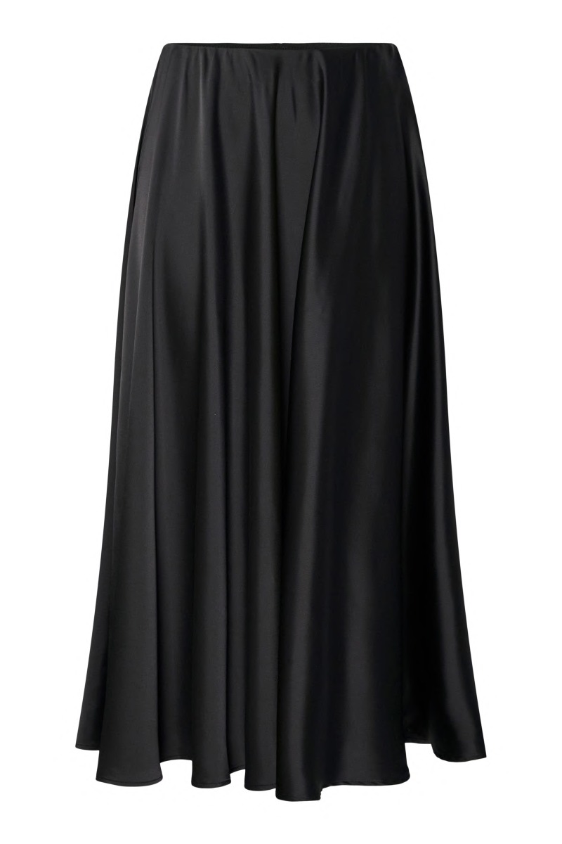 Nederdel Pella Hw Volume Ankle Skirt Black