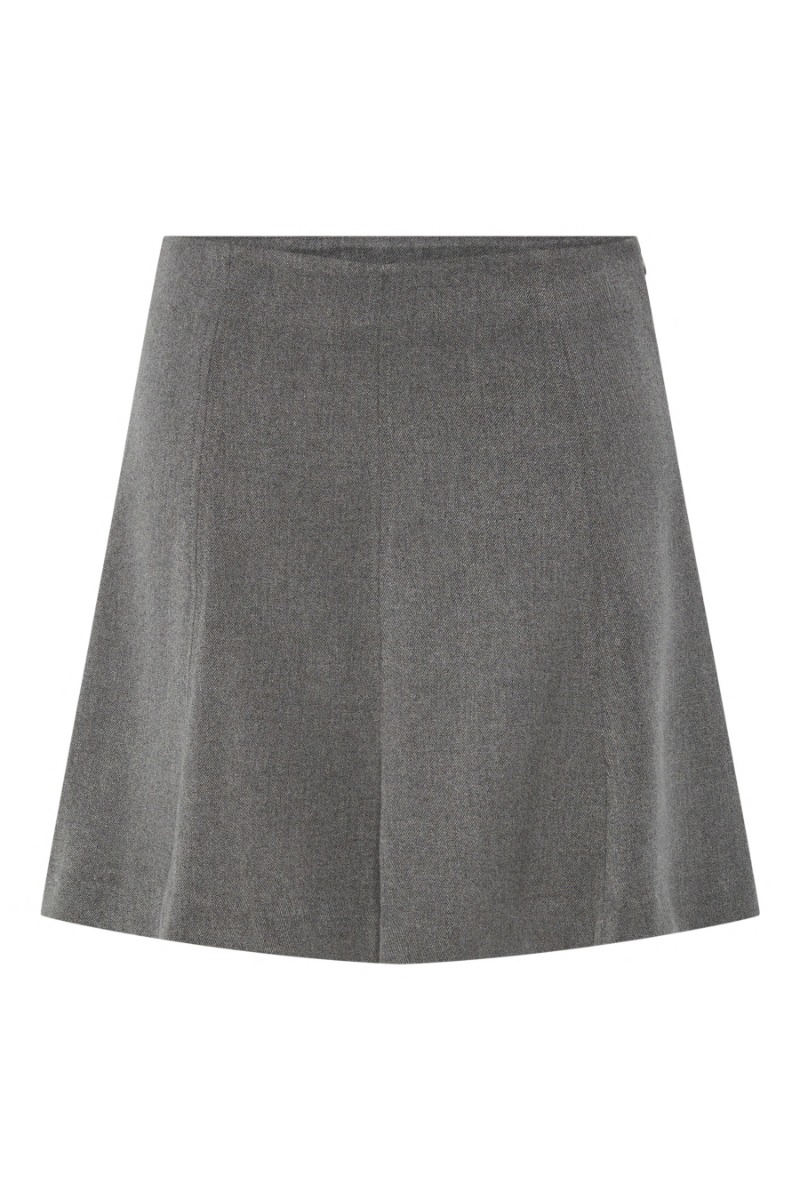 Nederdel Yas Dena Hw Skirt Grey Melange