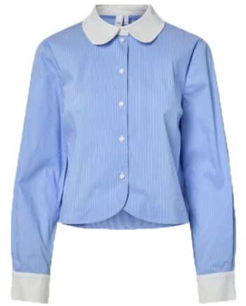 Skjorte Abri Ls Short Shirt Vista Blue