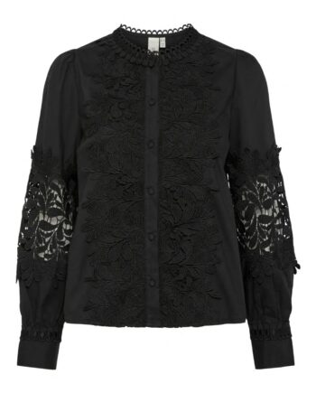 Skjorte Yassemira Ls Shirt Black