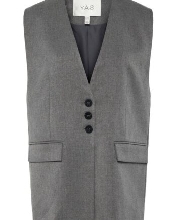 Vest Yas Dena Waistcoat Grey Melange