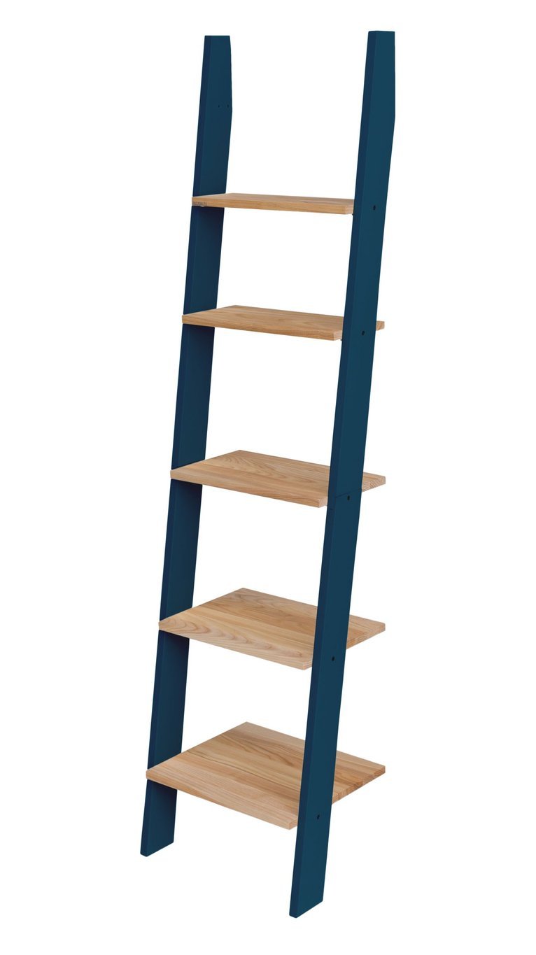 Ashme Stigehylde 45x35x180cm Asketræ Hylder   Petrol Blue