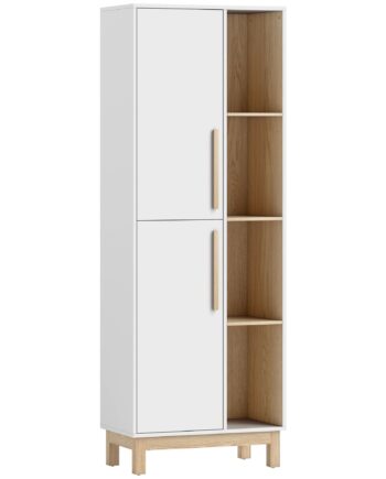 176 Cm Høj Reol    åbne Hylder    Skabe  Fritstående Reol  Mdf  Hvid