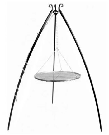 Cook King 200 Cm Trefod Med 50 Cm Grillrist   Rustfrit Stål