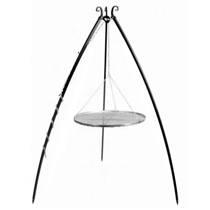 Cook King 200 Cm Trefod Med 60 Cm Grillrist Rustfrit Stål