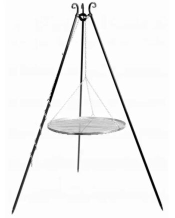 Cook King 180 Cm Trefod Med 50 Cm Grillrist   Rustfrit Stål
