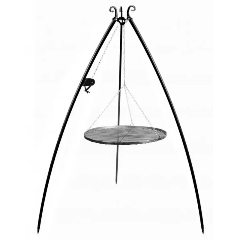 Cook King 200 Cm Trefod Med 50 Cm Stålrist Og Hejs