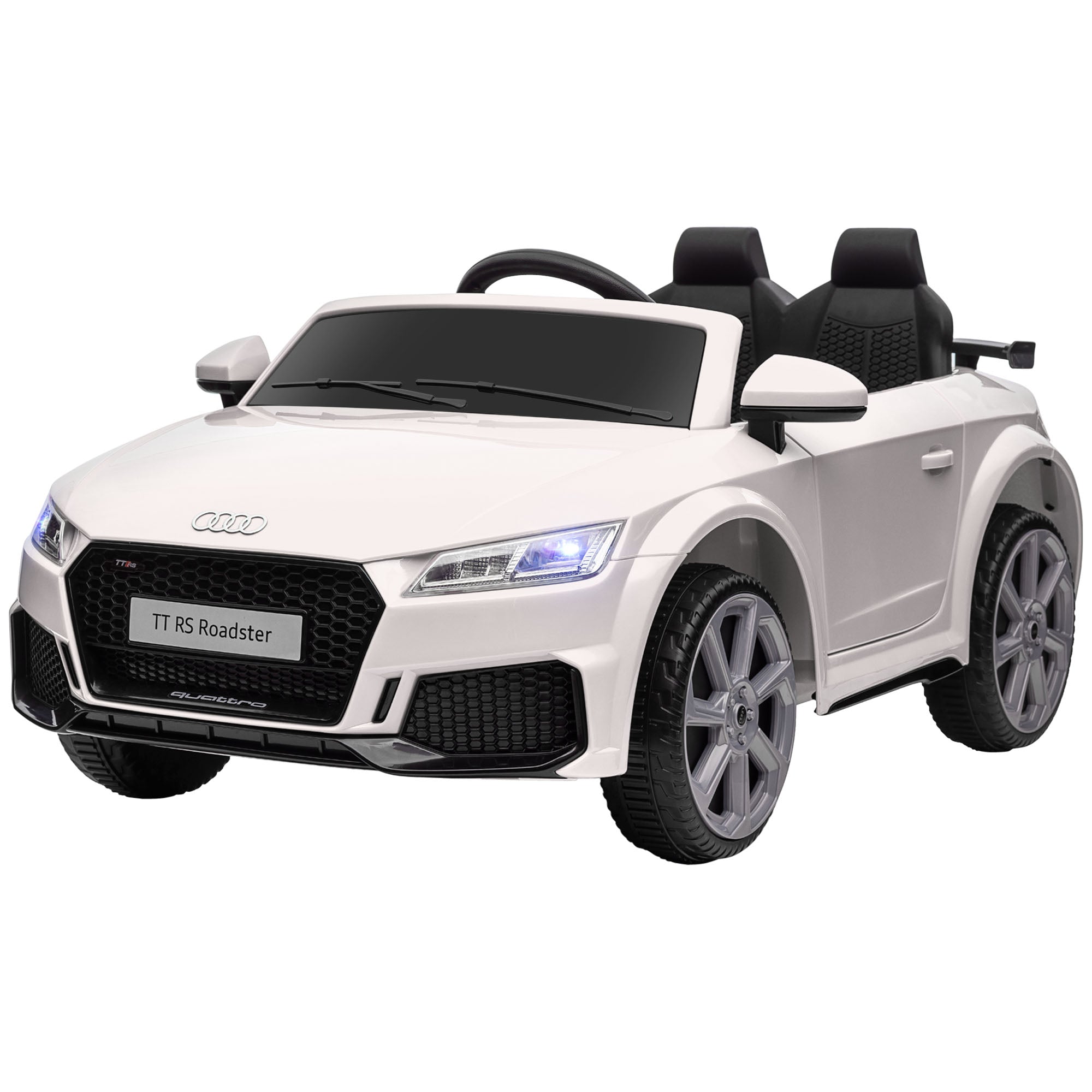 Elbil Til Børn Audi Tt Rs Roadster Km Fjernbetjening Led Usb Hvid