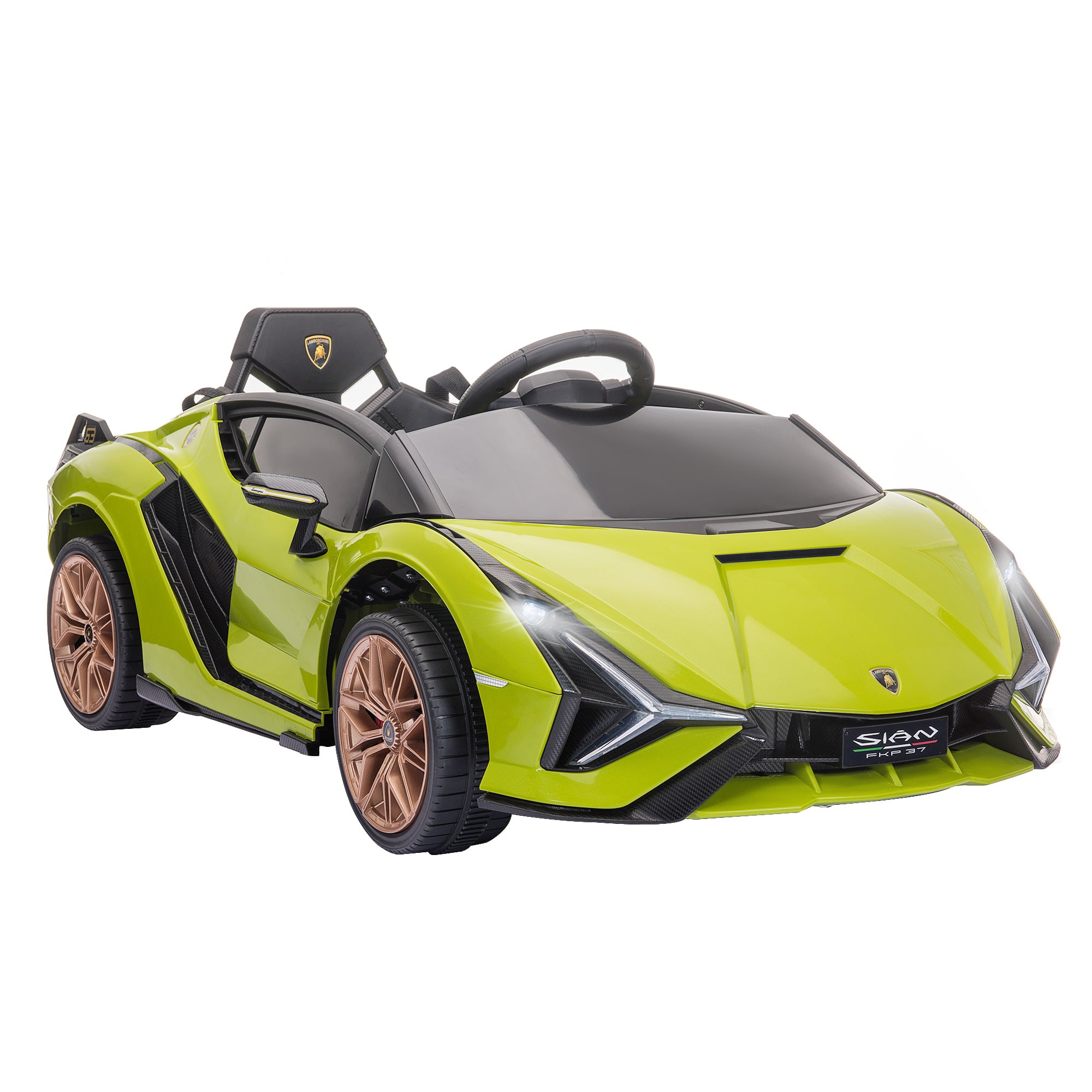 Elbil Til Børn  Lamborghini   -  Km    Fjernbetjening  Til  -  år  Grøn