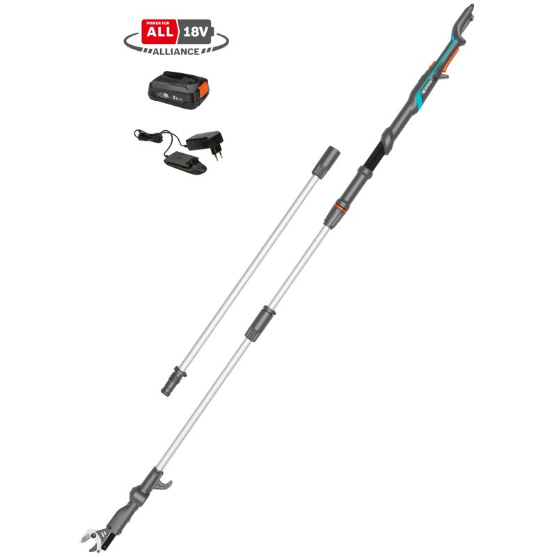 Gardena Batteridrevet Teleskopgrensaks Highcut 360 18v  Sæt 14776-20