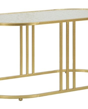 Glam Bord   Guldfarve   Jern Og Glas   90x50x45 Cm