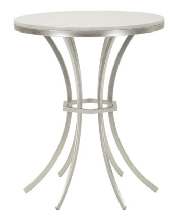 Glam Bord   Hvid  Jern Og Marmor    56x68 Cm