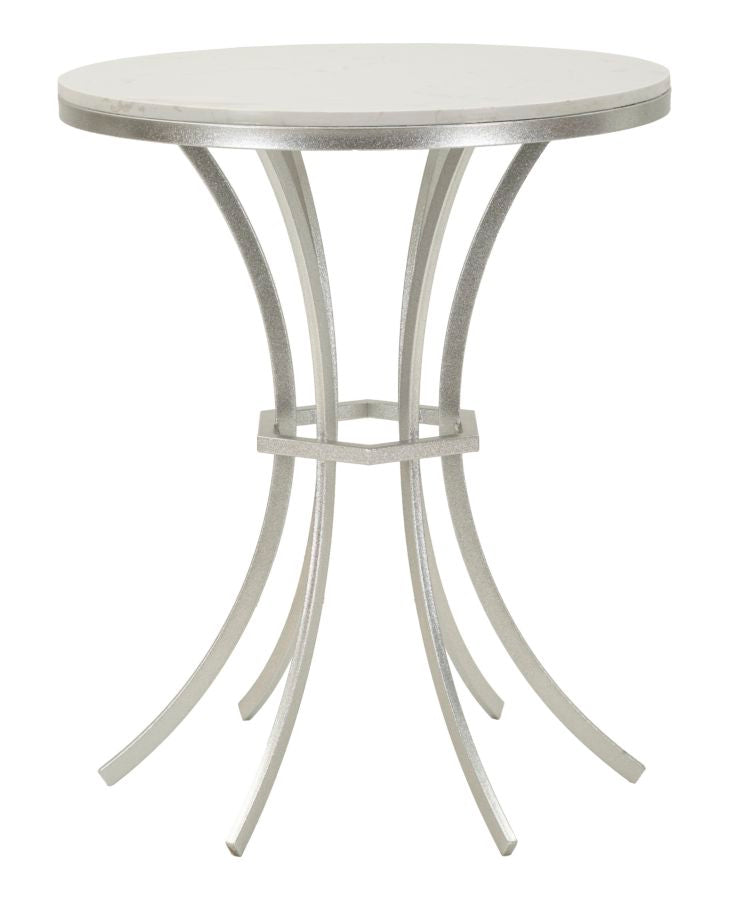 Glam Bord Hvid Jern Og Marmor 56x68 Cm