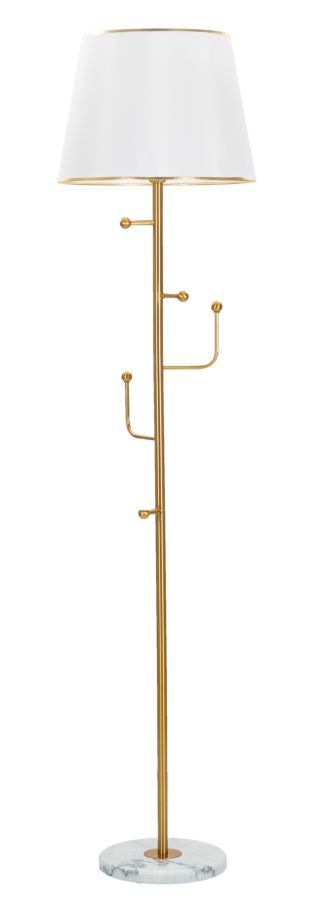 Glam Bordlampe Guldfarve Metal Og Stof