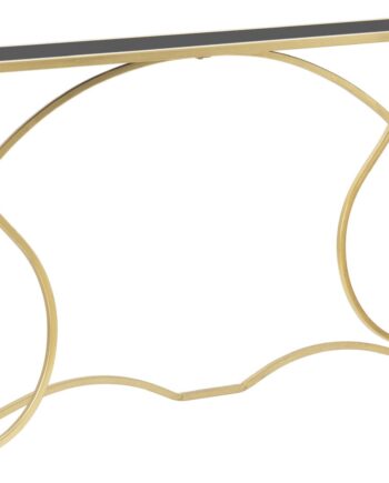 Glam Konsolbord   Guldfarve  Metal Og Glas   130x40x75 Cm