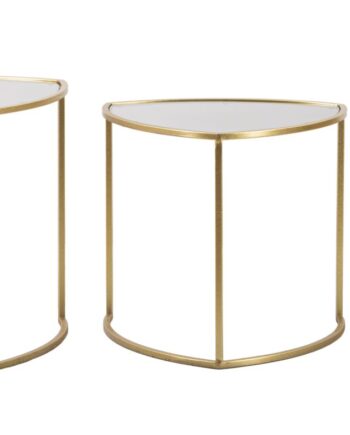 Glam Sofaborde   Metal Og Glas   60x50 Og 50x45 Og 40x40 Cm