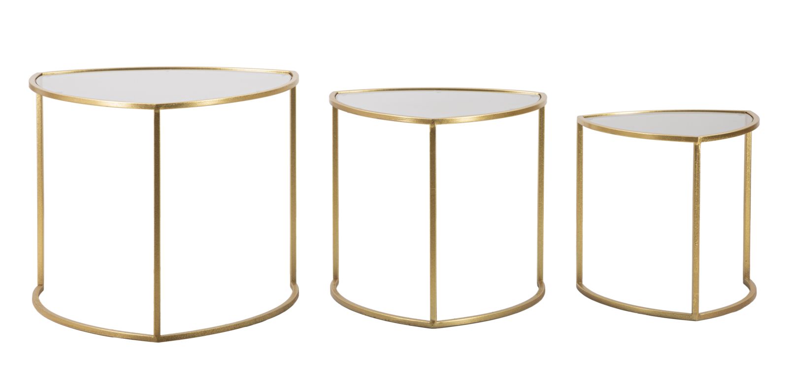 Glam Sofaborde Metal Og Glas 60x50 Og 50x45 Og 40x40 Cm