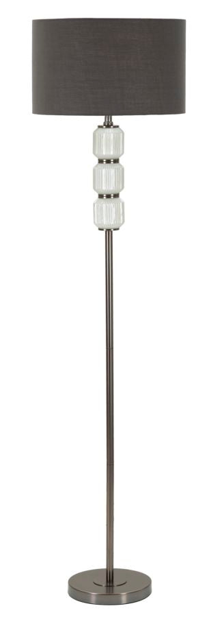 Gulvlampe Glas Jern Og Stof 42x5x164 Cm