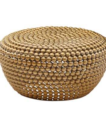 Håndlavet Sofabord   Metal  60x60x30 Cm  Guldfarvet