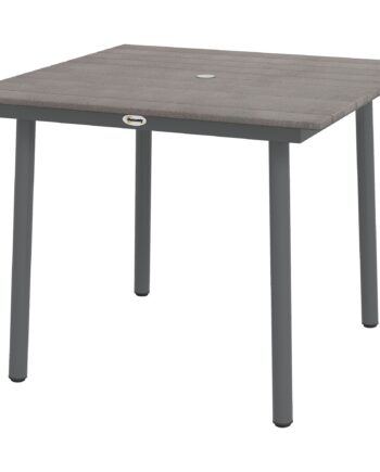 Havebord Udendørs Spisebord Loungebord  Vejrbestandig  Moderne Design  90   90   75 Cm  Mørkegrå