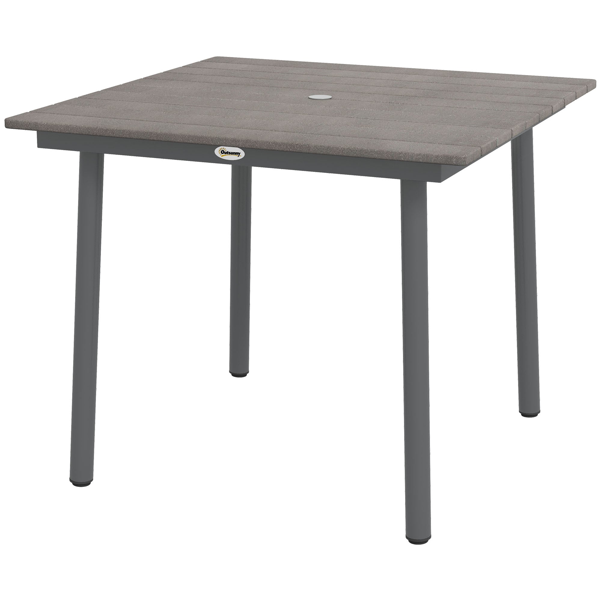 Havebord Udendørs Spisebord Loungebord  Vejrbestandig  Moderne Design  90   90   75 Cm  Mørkegrå