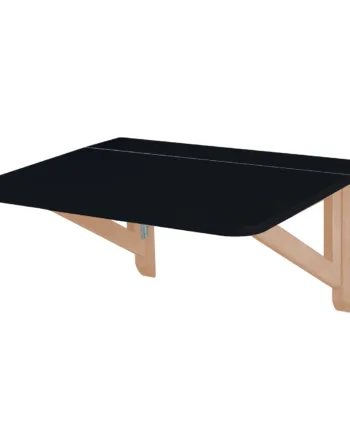Klapbord Vægbord  60x70cm  Sort Med Akse-farvede Ben