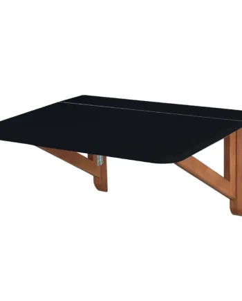 Klapbord Vægbord  60x70cm  Sort Med Ege-farvede Ben