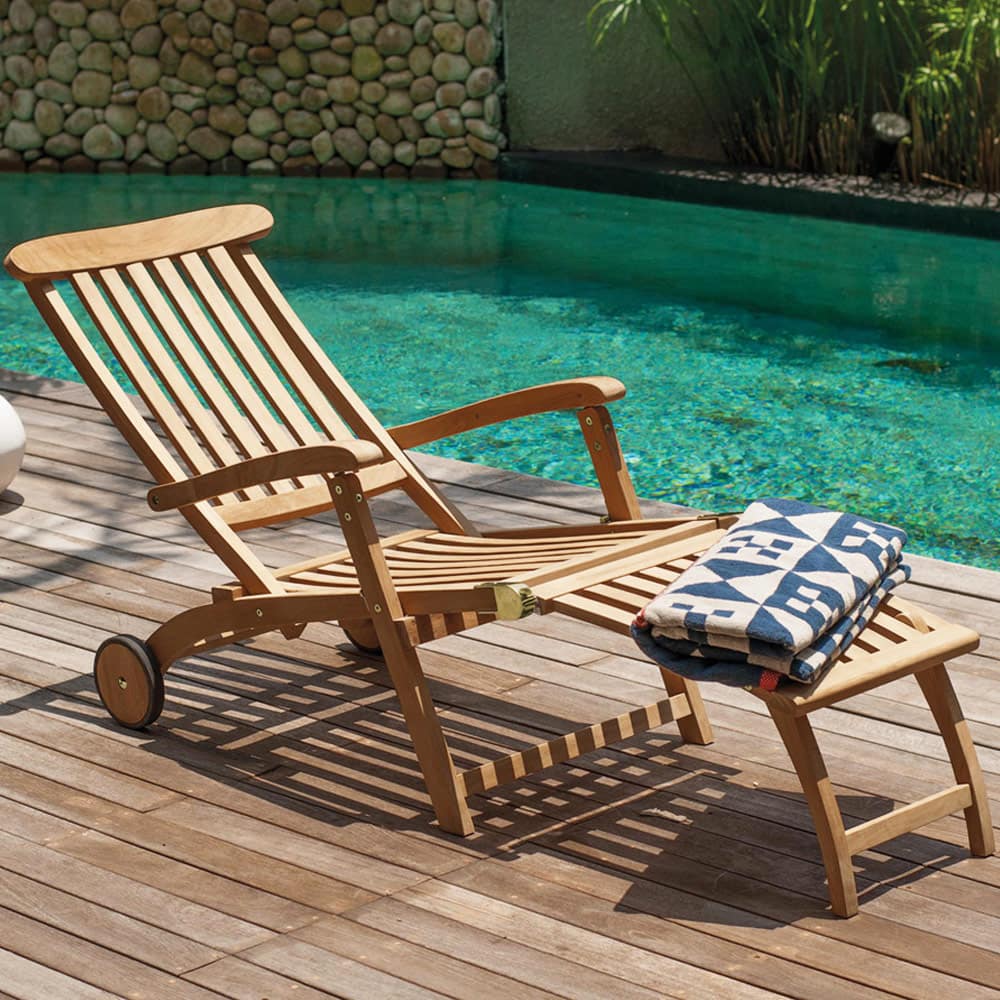 Liggestol Sunrise Teak 150x56x77 95cm