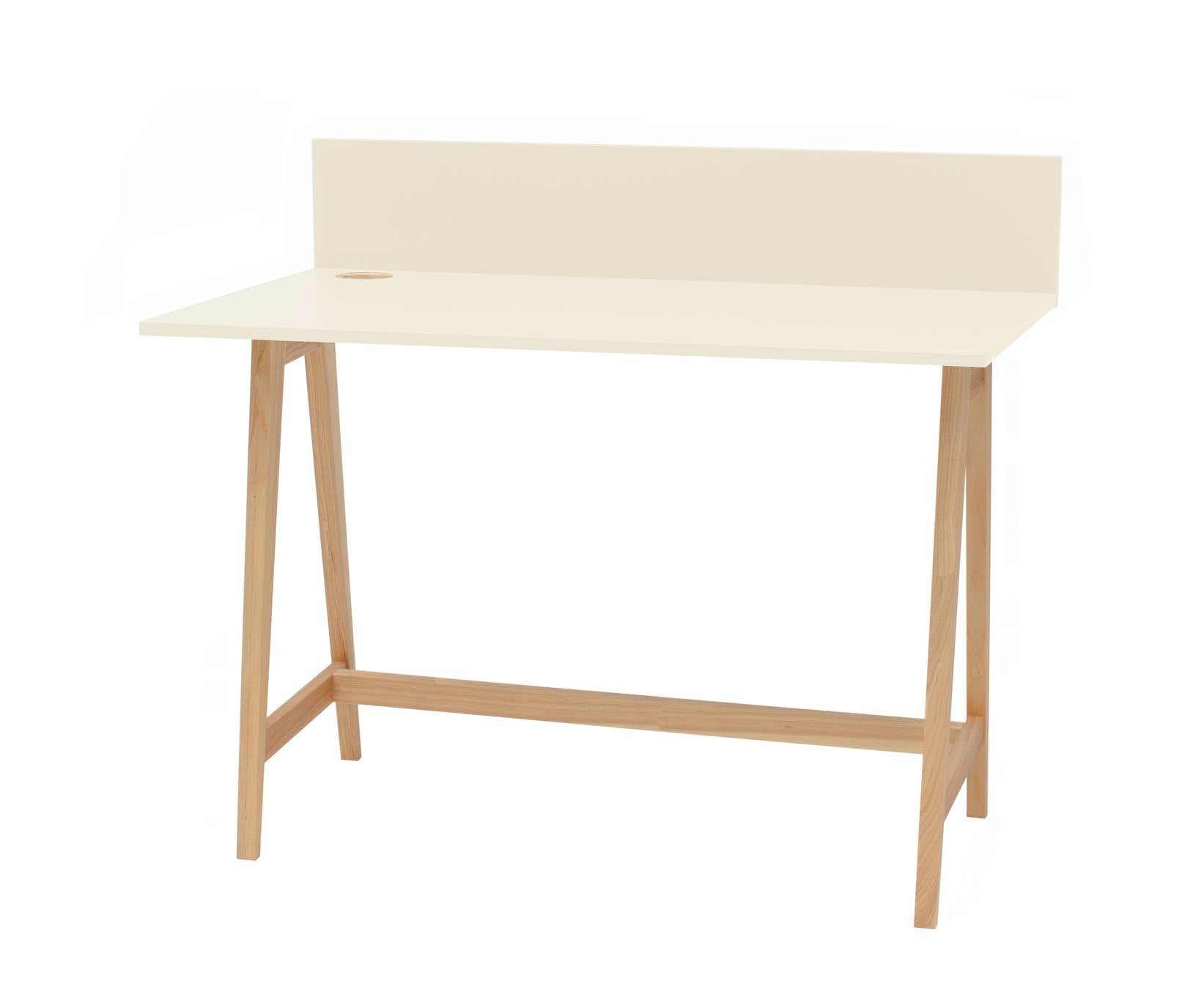 Luka Asketræ Skrivebord 110x50cm Hvid